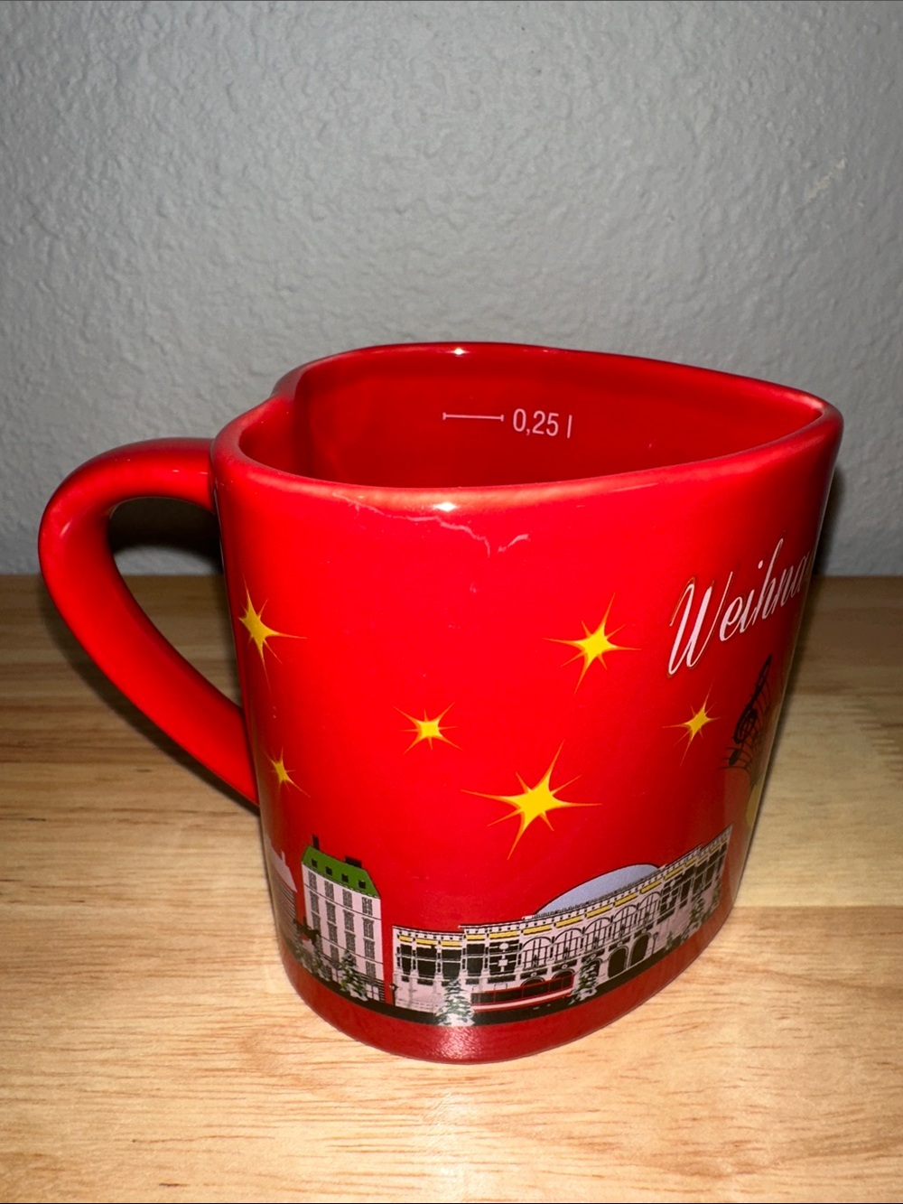 MOHABA Heart Shaped Collectible Mug from Vienna Christmas Market - Picture 3 of 11